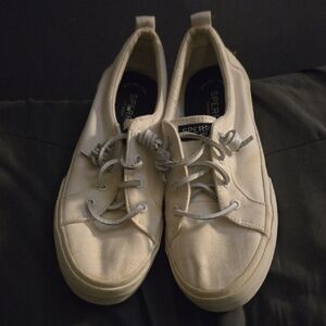 Sperry Women's Cream Canvas Slip-On Sneakers